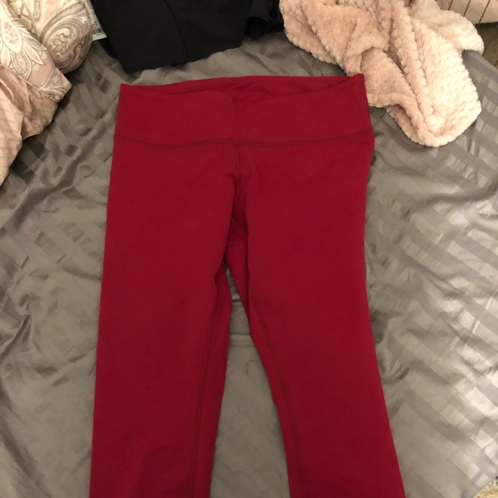 Lululemon Wunder Under Crop Sz 10 Pink